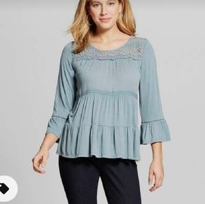 Blueish green Knox Rose boho shirt